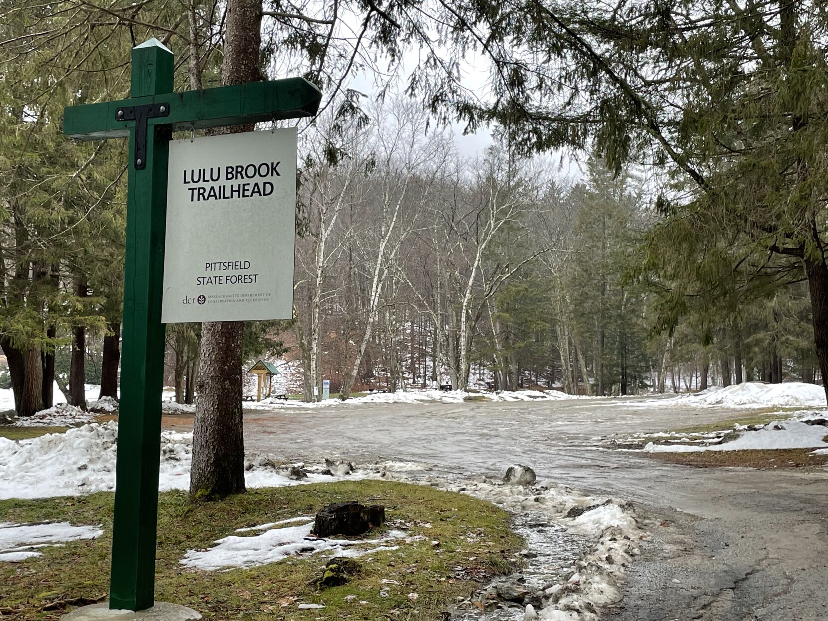 Sign at parking lot